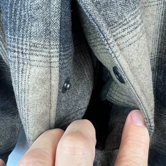 8848 Altitude Telluride Wool Over Plaid Overshirt Chore Jacket Barn Coat Size S - Picture 7 of 12